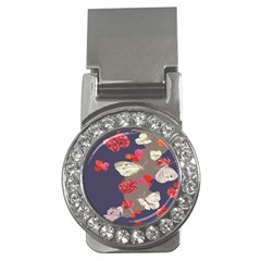 Original Butterfly Carnation Money Clips (cz)  by Mariart