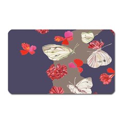 Original Butterfly Carnation Magnet (rectangular) by Mariart