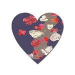 Original Butterfly Carnation Heart Magnet Front