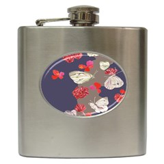 Original Butterfly Carnation Hip Flask (6 Oz)