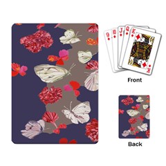 Original Butterfly Carnation Playing Card by Mariart