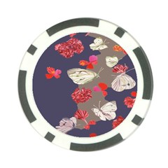 Original Butterfly Carnation Poker Chip Card Guard (10 Pack)