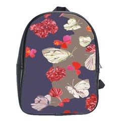 Original Butterfly Carnation School Bags(large)  by Mariart