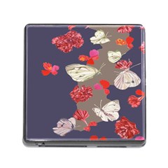 Original Butterfly Carnation Memory Card Reader (square) by Mariart