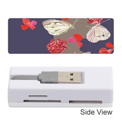 Original Butterfly Carnation Memory Card Reader (stick)  by Mariart