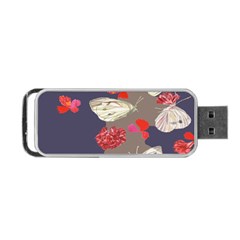 Original Butterfly Carnation Portable Usb Flash (two Sides) by Mariart