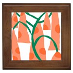 Portraits Plants Carrot Polka Dots Orange Green Framed Tiles Front