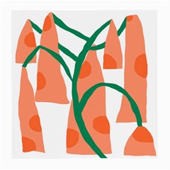 Portraits Plants Carrot Polka Dots Orange Green Medium Glasses Cloth by Mariart