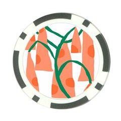 Portraits Plants Carrot Polka Dots Orange Green Poker Chip Card Guard by Mariart