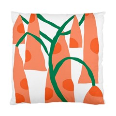 Portraits Plants Carrot Polka Dots Orange Green Standard Cushion Case (one Side) by Mariart