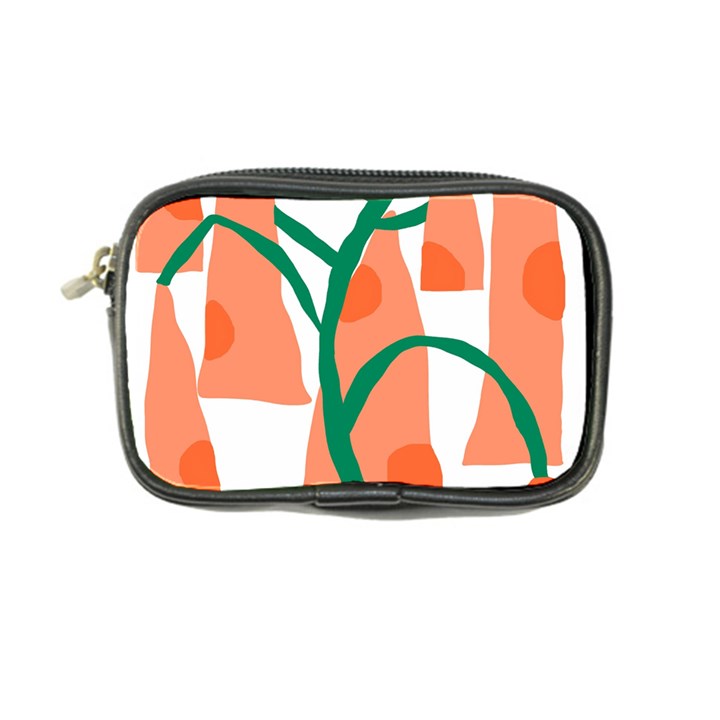 Portraits Plants Carrot Polka Dots Orange Green Coin Purse