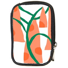 Portraits Plants Carrot Polka Dots Orange Green Compact Camera Cases by Mariart