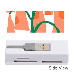 Portraits Plants Carrot Polka Dots Orange Green Memory Card Reader (stick)  by Mariart