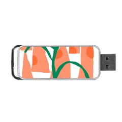 Portraits Plants Carrot Polka Dots Orange Green Portable Usb Flash (one Side) by Mariart