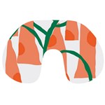 Portraits Plants Carrot Polka Dots Orange Green Travel Neck Pillows Back