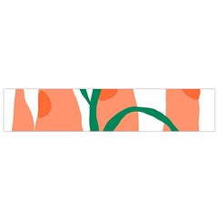 Portraits Plants Carrot Polka Dots Orange Green Flano Scarf (small)