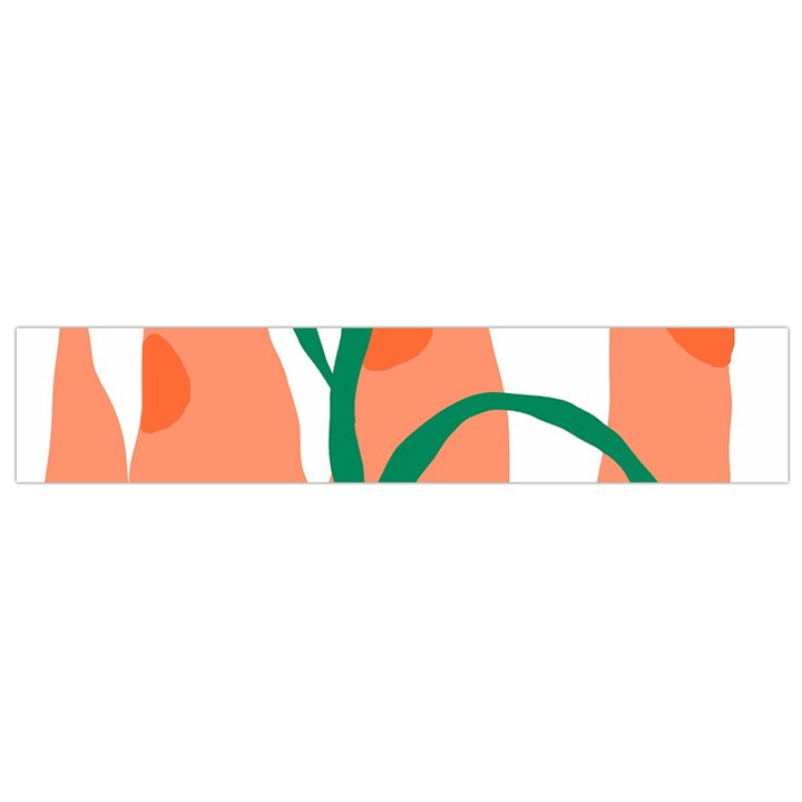 Portraits Plants Carrot Polka Dots Orange Green Flano Scarf (Small)