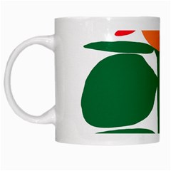 Portraits Plants Sunflower Green Orange Flower White Mugs by Mariart