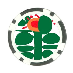 Portraits Plants Sunflower Green Orange Flower Poker Chip Card Guard (10 Pack)