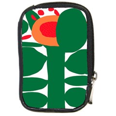 Portraits Plants Sunflower Green Orange Flower Compact Camera Cases by Mariart