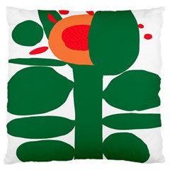 Portraits Plants Sunflower Green Orange Flower Large Cushion Case (one Side) by Mariart