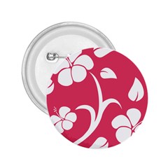 Pink Hawaiian Flower White 2 25  Buttons by Mariart