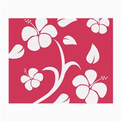 Pink Hawaiian Flower White Small Glasses Cloth