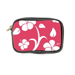 Pink Hawaiian Flower White Coin Purse