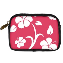 Pink Hawaiian Flower White Digital Camera Cases by Mariart