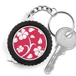 Pink Hawaiian Flower White Measuring Tapes Front