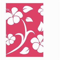 Pink Hawaiian Flower White Small Garden Flag (two Sides) by Mariart