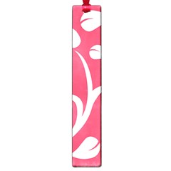 Pink Hawaiian Flower White Large Book Marks