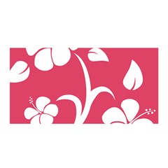 Pink Hawaiian Flower White Satin Wrap by Mariart