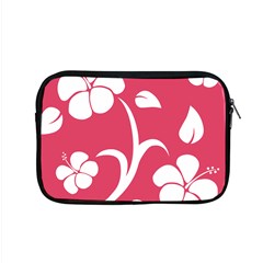 Pink Hawaiian Flower White Apple Macbook Pro 15  Zipper Case