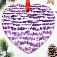 Original Feather Opaque Color Purple Ornament (heart)