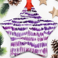 Original Feather Opaque Color Purple Ornament (star) by Mariart