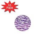 Original Feather Opaque Color Purple 1  Mini Buttons (10 pack)  Front