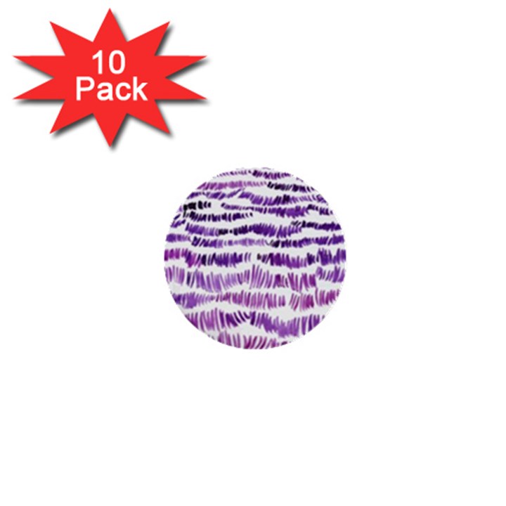 Original Feather Opaque Color Purple 1  Mini Buttons (10 pack) 