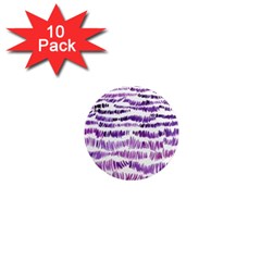 Original Feather Opaque Color Purple 1  Mini Magnet (10 Pack) 