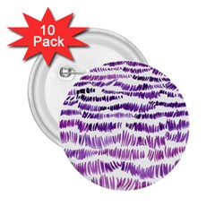 Original Feather Opaque Color Purple 2 25  Buttons (10 Pack)  by Mariart