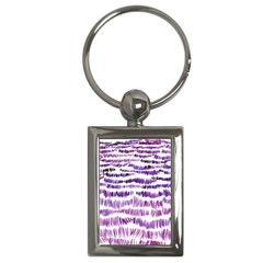 Original Feather Opaque Color Purple Key Chains (rectangle) 