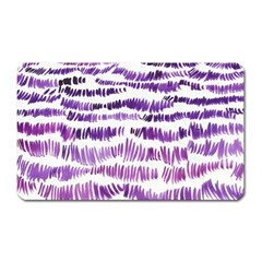 Original Feather Opaque Color Purple Magnet (rectangular) by Mariart