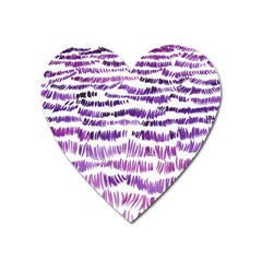 Original Feather Opaque Color Purple Heart Magnet by Mariart