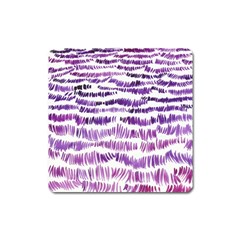 Original Feather Opaque Color Purple Square Magnet by Mariart