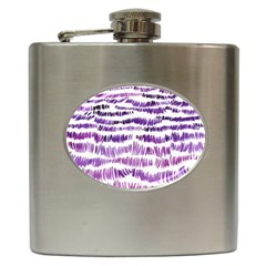 Original Feather Opaque Color Purple Hip Flask (6 Oz) by Mariart