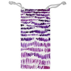 Original Feather Opaque Color Purple Jewelry Bag