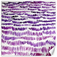 Original Feather Opaque Color Purple Canvas 12  X 12   by Mariart