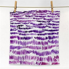 Original Feather Opaque Color Purple Face Towel by Mariart