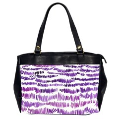 Original Feather Opaque Color Purple Office Handbags (2 Sides)  by Mariart