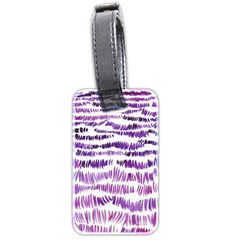 Original Feather Opaque Color Purple Luggage Tags (two Sides) by Mariart